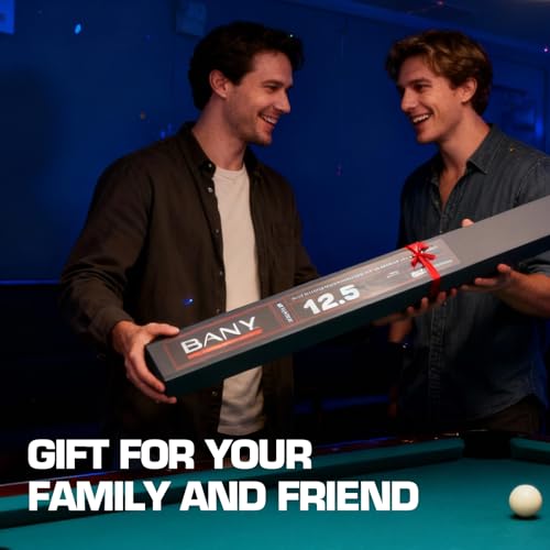 Banly Carbon Fiber Pool Cue Stick - Billiard Pool Stick for Adults, Low Deflection Pool Stick with Metal Ring Professional Cue Stick with Box Case - color: Silver