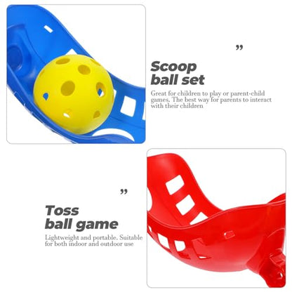 balacoo Scoop Ball Game Toss and Catch Set Lightweight Outdoor Toys for Kids Ages 3-5 Portable Hand-Eye Coordination Sports Activity for Family Fun