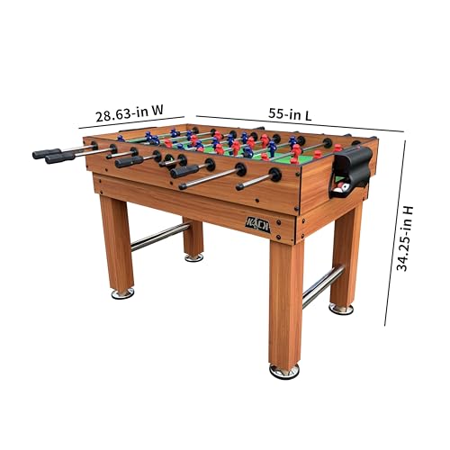KICK Pentacle 55" 5-in-1 Multi Game Table – Foosball, Billiards/Pool, Push Hockey, Shuffleboard & Bowling - color: Brown
