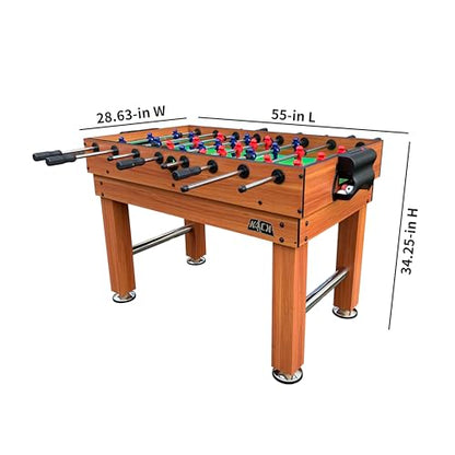 KICK Pentacle 55" 5-in-1 Multi Game Table – Foosball, Billiards/Pool, Push Hockey, Shuffleboard & Bowling - color: Brown