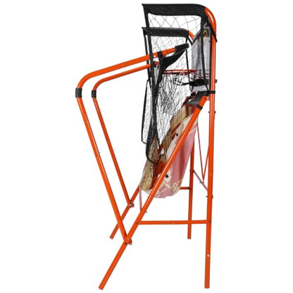 Basketball Arcade Game Machine LED Electronic Scoring Indoor Arcade Basketball Hoop with 5 Size 7 Inch Balls for 2 Players Kids Adults Player