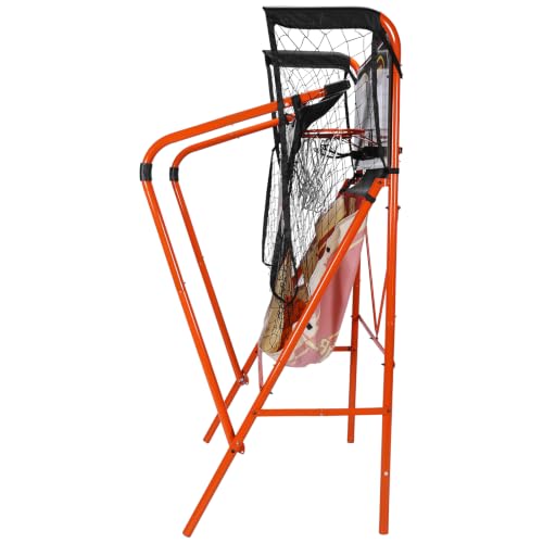Basketball Arcade Game Machine LED Electronic Scoring Indoor Arcade Basketball Hoop with 5 Size 7 Inch Balls for 2 Players Kids Adults Player