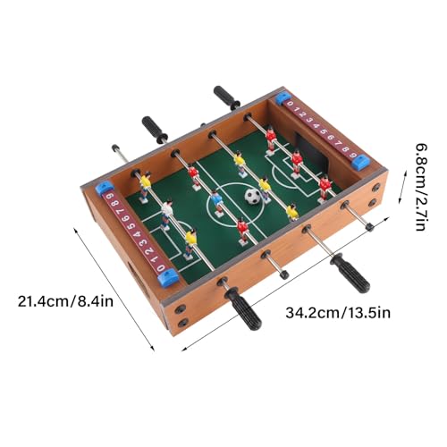 Foosball Table, Compact Portable Size Tabletop Foosball Mini Soccer Game with 2 Balls 4 Player Rows for Kids Family Interactive Play