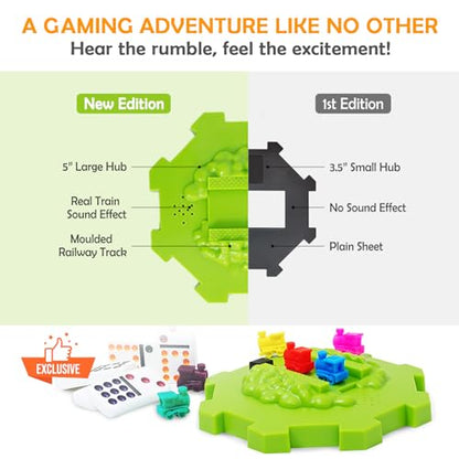 Yinlo Mexican Train Domino Set with Sound Effect, Dominoes Set for Travel, 91 Tiles Double 12 Colored Dominoes Travel Game Set with Aluminum Case - style: Dot with Green Hub
