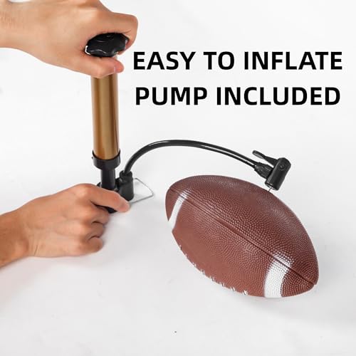 Football Field Goal Post-6 ft x 4 ft Portable with Kicker Stand,Football and Pump-Backyard Kicking Field Goal Post for Kids/Youth/Adults-(2ft-6ft in Height)