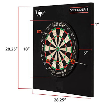 Viper Defender II Backboard & Sisal/Bristle Steel Tip Dartboard Bundle - style: Elite
