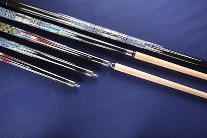 Canadian Maple Pool Cue Stick, Stainless Steel 5/16" X 18 Joint, 58 Inch 13mm Tip Billiard Pool Cue Stick, 19 20 oz, 2-Piece Pool Cue Stick for Beginner, Commercial Home Entertainment - color: Model B(19oz)(20oz)