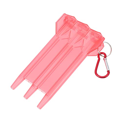 Lightweight Darts Storage Case Hardshell Organizer for Soft Tip Darts Portable Protective Container with Easy Access for Outdoor and Indoor Use - color: Red