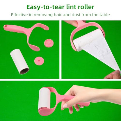 5Pcs Pool Table Cleaning Kit Billiards Pool Table Felt Cleaner Accessories and Equipment Pool Table Brush for Felt Sticky Lint Roller Pool Table Accessories