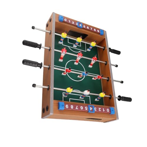 Asixxsix Foosball Table, 13.6x8.5in Mini Foosball Table with Thick Wood Board Slider Scoreboard and Anti Collision Cotton for Game Rooms Parties Family Night