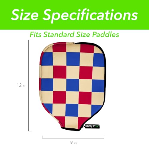 Racquet Inc Tennis Gifts Pickleball Paddle Cover Sleeve – Universal Fit for Standard Paddles, Neoprene Protective Case with Zipper, Pickleball Paddle Cover, Gift for Pickleball Players - color: Pickle Pop