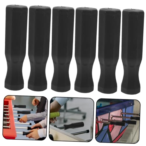 Abaodam 6-Piece Foosball Table Handles Set Nonskid Plastic Grips for 16mm Rods Sturdy Replacement Parts for Table Soccer for Group Game Sessions