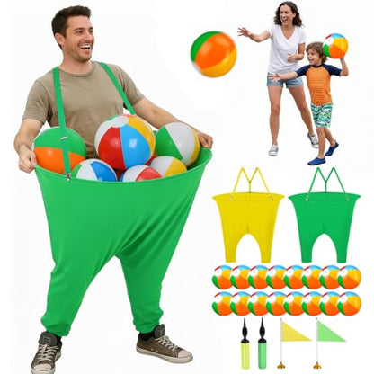 Granny Pants Yard Game (31.5" W x 39.4" H), Hands-Free Design with 43" Adjustable Straps, Hilarious Outdoor Tossing Game for Adults & Family