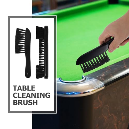 1 Set Pool Table Brush for Felt - Wooden Handle Nylon Bristle Brush Set for Billiard Table Cleaning and Rail Maintenance - Snooker Cleaner Accessories Kit
