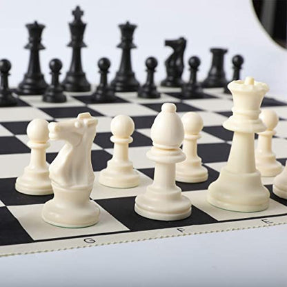 HOLYKING Portable Compact Travel Chess Set 15.7'' No-Wrinkle Fabric Chessboard, Rollup and Easy Carry, Lightweight Chess Game for Kids Adults Beginners - size: 15.7 Inches