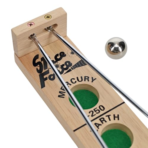 WE Games Shoot the Moon - Classic Solid Wood Rolling Ball Game for Family Fun & Skill Building, Enhances Social Skills, Patience & Perseverance - size: 1 unit