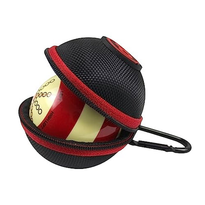 Scott Edward Billiard Cue Ball, Standard Table Practice Training Ball for America Pool Eight Balls 57.2mm/2.25in Diameter, Billiard Accessories,Carrying Case Holder - color: Red