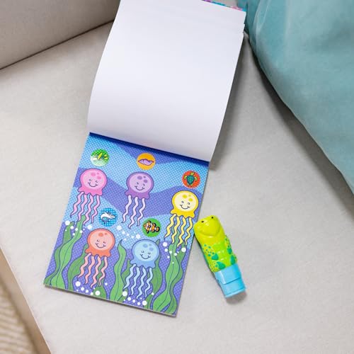 Melissa & Doug Sticker Wow!™ 24-Page Activity Pad and Sticker Stamper, 300 Stickers, Arts and Crafts Fidget Toy Collectible Character – Sea Turtle - for Kids Ages 3+ - FSC Certified - color: Sea Turtle, size: Single