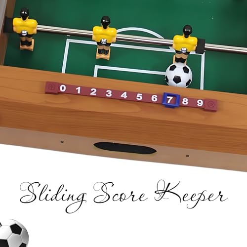 19.4" Mini Foosball Table - Includes Two Balls and a Scorekeeping | Portable Soccer Game for Indoor and Outdoor Fun