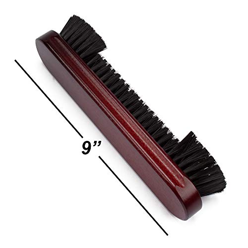 GSE Games & Sports Expert 2-Piece Solid Wood Billiard Pool Table Brush and Rail Brush Set, Billiards Pool Table Cleaning Tools - color: Mahogany