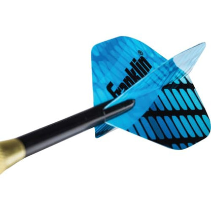 Franklin Sports Soft Tip Darts Set - 6 Pack of 18 Gram Soft Tip Darts - Removable Standard Nylon Flights and Brass Barrels - Lightweight Full Dart Set