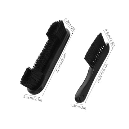 Vaguelly Pool Table Cleaning Brush Set, 2pcs Nylon Bristle Brushes with Wooden Handle for Billiard Table Felt and Rail Maintenance, Pool and Snooker Accessories Cleaning Tool
