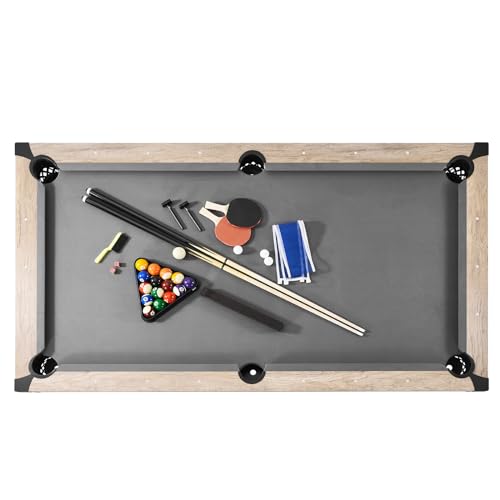 VEVOR 7ft 3-in-1 Multi Game Table with Dining, Pool, and Tennis Table, for Family Game Room Adults, Includes Full Set of Accessories, - style: Accessories