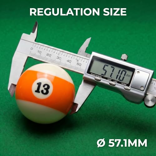KONLLEN Single Replacement Pool Ball – 2-1/4" Regulation Size & Weight Billiard Ball Made of Phenolic Resin (Choose 1–15 or Cue Ball) - color: #13