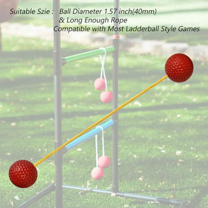 16PCS Ladder Ball Set Ladder Toss Balls Replacement Balls with Storage Bag for Toss Match (Red Blue Green Orange)