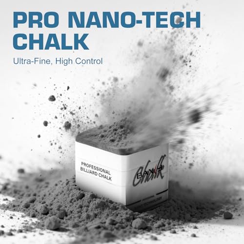 Banly Pool Cue Chalk, Nano Technology Billiard Chalk for Professional Tournament Standard, Low Dust, Super Dense, Suitable for Snooker/Pool/8-Ball - color: Gray-2 pcs