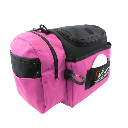 Fade Crunch Disc Golf Bag – Lightweight, Durable, and Insulated Shoulder Bag for All Skill Levels - Practice Bag - Lightweight Bag for night golf - color: Flamingo Pink