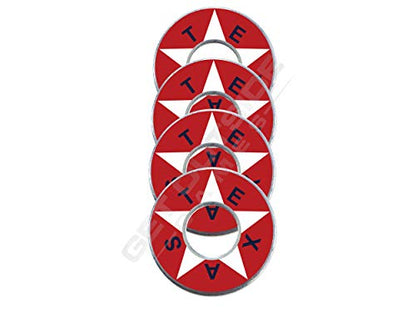 4 Texas Star VVashers - Washer Toss Board Game Washers (Red, 4 VVashers) - color: Red, size: 4 VVashers