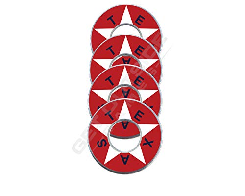 4 Texas Star VVashers - Washer Toss Board Game Washers (Red, 4 VVashers) - color: Red, size: 4 VVashers