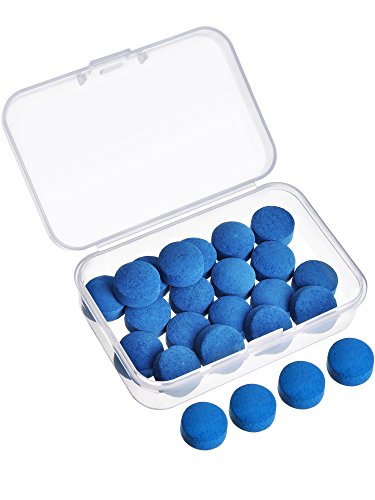 Gejoy 20 Pcs Billiard Pool Cue Tips Replacement Kit Pool Stick Tips with Storage Box for Snooker - color: Blue, size: 13 mm