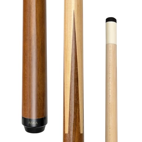 ASKA Short Pool Cue Stick, Wrapless Sneaky Pete Maple Billiard Cue, 13mm Tip, 5/16x18 Joint, Multiple Sizes for Tight Spaces & Difficult Shots - size: 48"