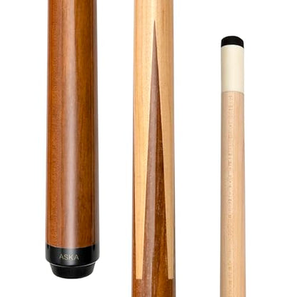 ASKA Short Pool Cue Stick, Wrapless Sneaky Pete Maple Billiard Cue, 13mm Tip, 5/16x18 Joint, Multiple Sizes for Tight Spaces & Difficult Shots - size: 48"