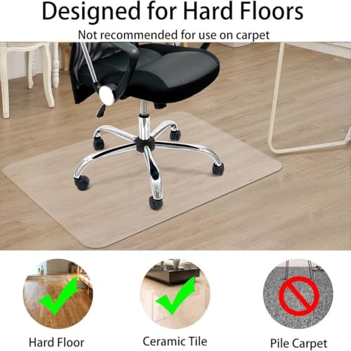 Clear Table, Floor Protector Mat, PVC Chair Mat for Hard Floors, Anti Scratch Waterproof Easy Clean Non-Slip for Office Dresser Night Stand Computer Writing Desk Tabletop