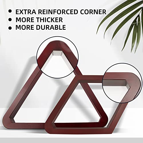GSE Games & Sports Expert Deluxe Heavy Duty Solid Wood Billiard 8-Ball Triangle / 9-Ball Diamond Pool Ball Racks for 2-1/4" Pool Balls, Billiards Accessories - color: Mahogany, style: Triangle & Diamond Racks