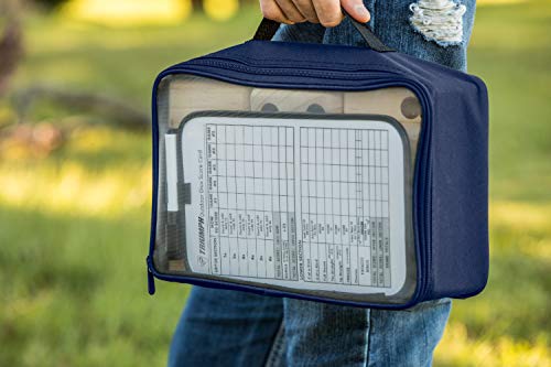 TRIUMPH Giant Wooden Lawn Dice - Includes 6 Large Lawn Dice, Dry-Erase Scorecards, Markers and Carry Bag