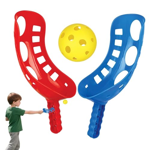 Scoop Ball Set, Sports Tackle Game, Throw and Catch Game for Kids, Interesting Interactive Funny Toss & Catch Set, Educational Portable Fun Toss, Racket Games Outdoor Party Gear for Beach Lawn Yard