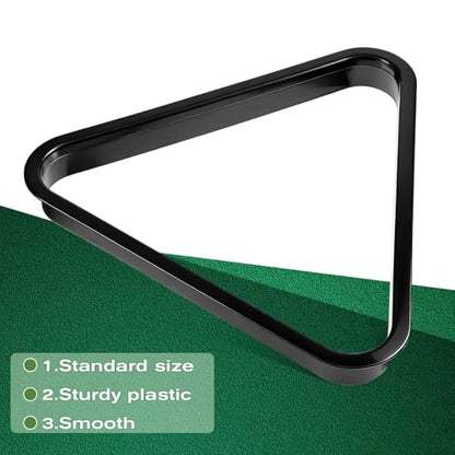 Plastic Pool Ball Rack, Table Ball Organizer Billiard Frame, Tripod Plastic Triangle Rack for Billiard Balls Diamond Pool Balls Racks Fit Standard 2-1/4" Billiards Pools