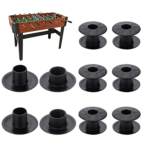 BENECREAT 8 Set Table Foosball Bushings, Black Football Bearing Rods for Standard Foosball Tables Foosball Replacement Parts, 2pcs/Set
