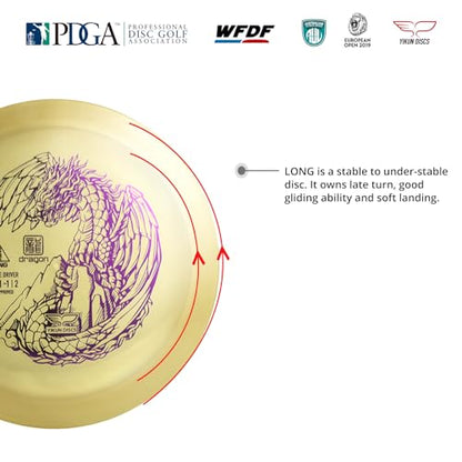 yikundiscs Yikun Professional Disc Golf Fairway Driver|Distance Driver|165-175g| Perfect for Outdoor Games and Competition[Dics Shade Color May Vary] - color: Golden