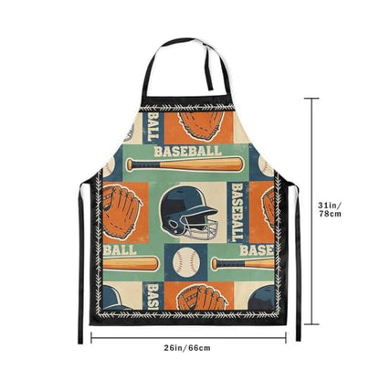 Castle Fairy Cartoon Baseball Kitchen Apron,Bow Knots Waterproof Apron - color: Blue Green Orange