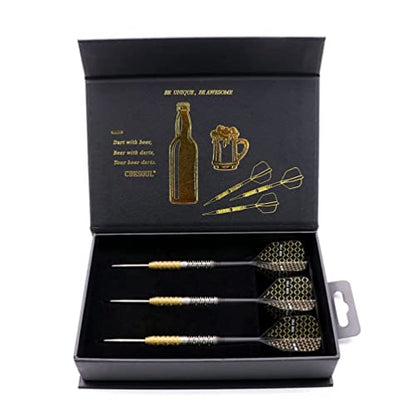 CUESOUL Cocktail/COLA Beer/Draft Beer with Oil Paint Finished-21g/22g/23g Steel Tip 90% Tungsten Dart Set - color: COLA Beer-21g