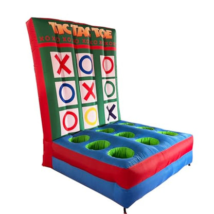 4 in 1 Inflatable Carnival Game Inflatable Sport Games Multi Sports Play Ring Toss Basketball Hoop Game for School Playground/Family/Team - style: Tic tac toe