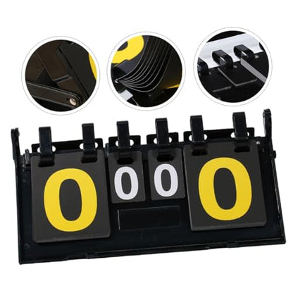 Kisangel Portable Flip Scoreboard for Sports Games PVC Tabletop Scorekeeper for Basketball Tennis Badminton Baseball Easy to Use and Clean Digit Display