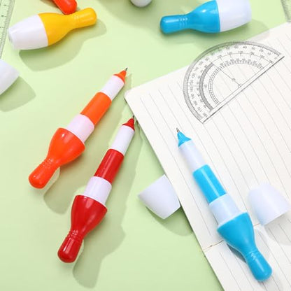 15 Pack Bowling Pin Ballpoint Set Writing Pens for Students Kids School Supplies Signing for Halloween Party Favors Bulk