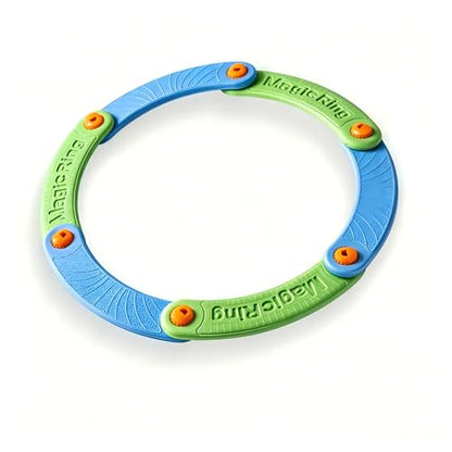 Folding Boomerang Flying Ring - Wind Resistant Foam Aerodynamic Disc for Adult Outdoor Games, Yard, Beach, and Camping - High Speed Foldable Throwing Gear (Green+Blue) - color: Green+blue