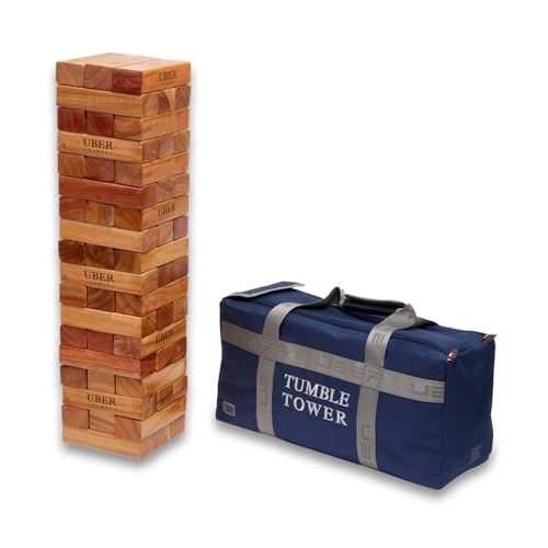 Uber Games Large Tumble Tower in Storage Bag - Varnished Hardwood - size: youth large / 11-13